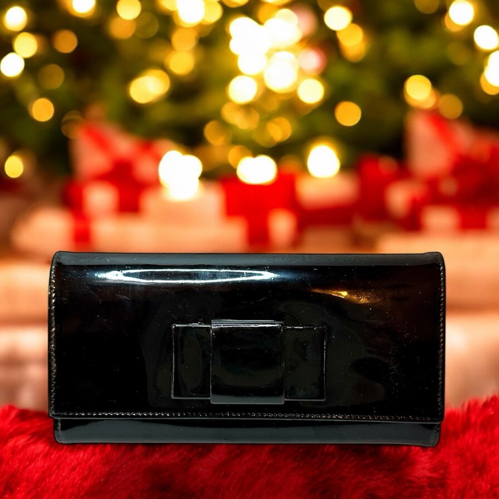 Authentic Miu Miu Ribbon Long Wallet Black and Tan Quiet Luxury